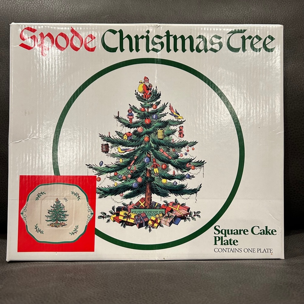Spode Christmas Tree Square Plate Platter  w/ Box included -1 ITEM